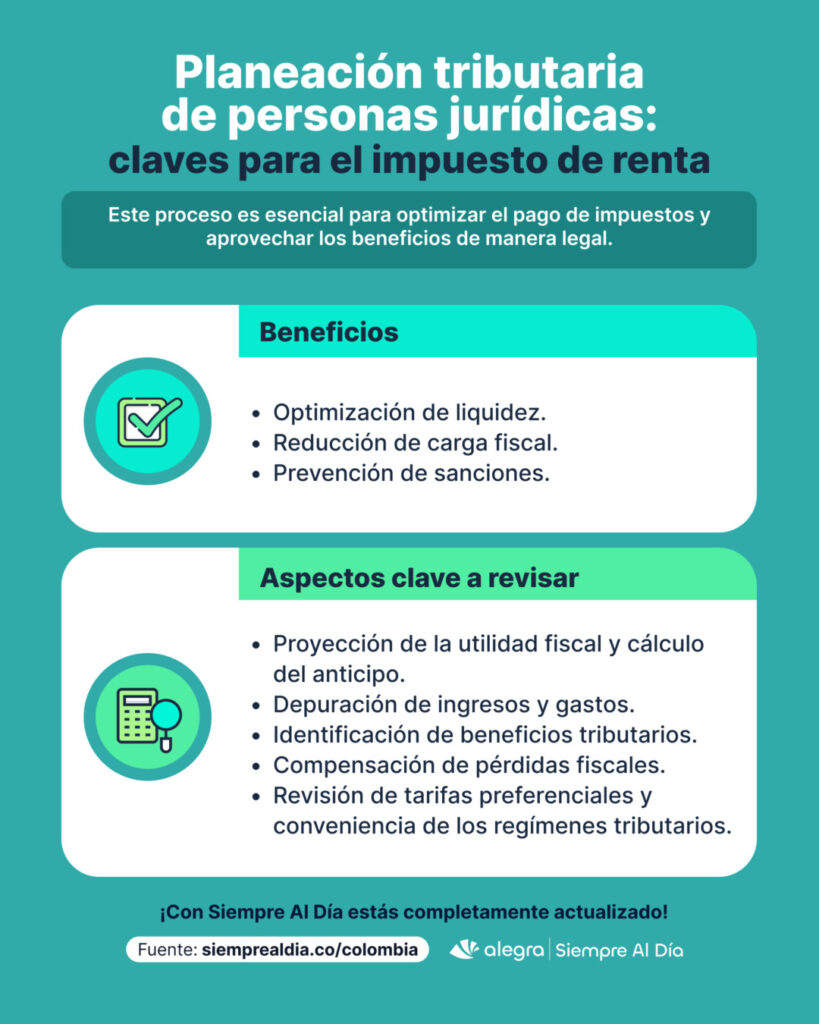 Planeación tributaria en renta de personas jurídicas