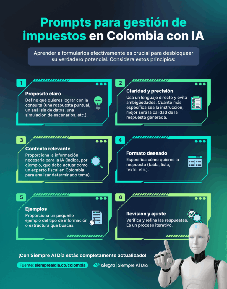 Prompts para gestión de impuestos en Colombia